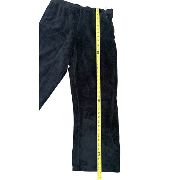 Victoria secret PINK Teddy Wide Leg Pajama Pants sz XL Black - Picture 8 of 11